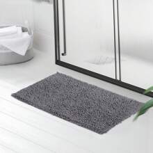 Farfallarossa Microfiber Bath Mat, Soft Long Pile, Non-Slip,Washable, Toilet Mats,Carpet - Dark Grey - View 7