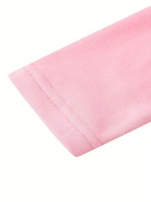 Casual Men Bodysuit, Long Sleeve Rabbit Ears Hooded Button Collar Long Trousers Openable Hip For Autumn - Pink - View 8