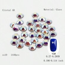 288 piezas/1440 piezas Rhinestones fluorescentes SS6-SS16 neón, cristal brillante súper Strass de vidrio para aplicar con plancha en telas, prendas y decoración de uñas DIY