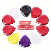 6/12/100 件大号水滴形吉他拨片吉他拨片电吉他拨片吉他配件适合所有吉他手（1/2/3 毫米） - 彩色 - 查看 17
