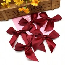 20pcs Solid Color Ribbon Bows & Flowers, Handmade DIY Hair Accessories, Suitable For Gift Wrapping, Phone Cases, Clothing Decorations - Multicolor - View 13