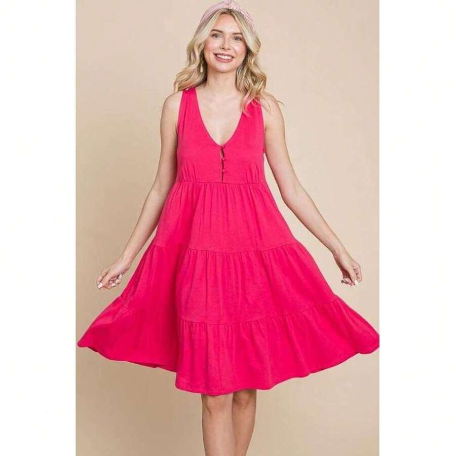 Culture Code Racerback Tiered Tank Dress