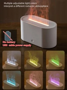 1 pièce Humidificateur à flamme colorée, diffuseur d'arômes, humidificateur à brouillard froid, humidificateur à ultrasons avec lumière à flamme LED, convient pour la maison, le bureau, la chambre à coucher, cadeau parfait