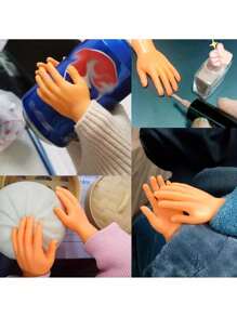 1 件迷你手指，猫宠物玩具，迷你手指手小手，木偶逼真橡胶手，小雕像玩具搞笑手指，用于木偶表演、搞笑表演派对礼物、圣诞节