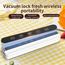 1pc Wireless 62KPa Vacuum Sealing Machine USB 1500mAh Rechargeable Automatic Air Sealing Food Vacuum Sealer High-Suction Vacuum Sealer - Effortlessly Preserve & Store Food For Fresher Days - Cordless, Space-Saving Design For Household Convenience