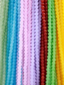 100pcs 8mm Glass Simulated Agate Jade Round Beads, Agate Glass Beads, Crystal Beads For Jewelry Making And DIY Crafts