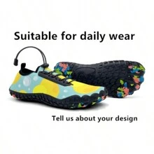 Customized Five-Toe Water Shoes With Laces, Unisex Hiking/Beach Aqua Socks