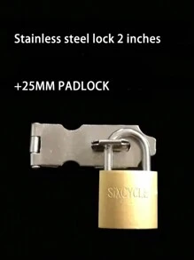 1pc/2pcs Stainless Steel Door Lock, Anti-Theft Lock Clasp Home Hardware Accessories To Make You Feel More Secure