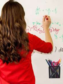 磁性可拆卸笔筒白板笔收纳盒，大容量金属笔盒