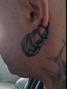 1 pieza de aro cautivo de varios tamaños de acrílico, túnel para oreja, tapón dilatador, calibradores, aro para la nariz y septum, joyería de perforación corporal - Pendientes de expansión de oreja de acrílico - Ver 9