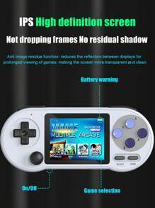 Portable Retro Nostalgic SF2000 Game Console, 1500mAh Battery, 3.0-Inch Display Screen, Supports Two Player Battles, Suitable For TV Games. - Multicolor - View 2
