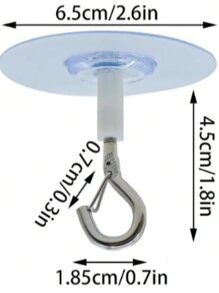 Ganci da soffitto autoadesivi da 5 pezzi senza fori per appendere piante luminose, ganci con occhielli autoadesivi per appendere tende mobili