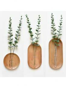 1 Stück Wanddekoration Wandblumenanordnung Anhänger DIY Handgemachte Vase Wohnzimmer Schlafzimmer Kreative Holzplatte Blumenutensilien Wanddekoration, Gartendekoration, Outdoor, Pflanzgefäß, Pflanzentopf, Gärtnerei