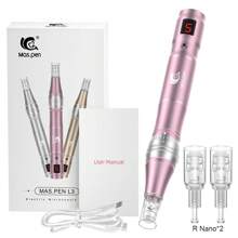 500mAh 专业护肤工具微针美容笔 L3 配 2 个针头 - 粉色 - 查看 2