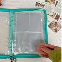 30pcs/Set A5 Clear Card Sleeves, Fit For Album - Holds 240 Cards, 3x6 Hole Design, Ideal For KPOP Cards, Jewelry And Collection Storage - Clear - View 6