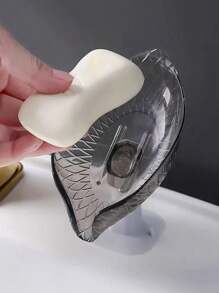 2 pièces Porte-savon en forme de feuille, support de savon de drainage, accessoires de salle de bain, plateau de savon à ventouse, boîte à savon étanche à la salle de bain, porte-savon, accessoires de salle de bain (la couleur du produit peut varier en raison de l'éclairage et du lot de production), décoration de salle de bain maison, retour à l'école d'été