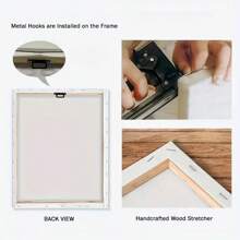 1pc Framed Royal Lion And Cub Wildlife Art Print Poster Majestic Crown Animal Portrait Father And Son Canvas Painting Gift For Him Suitable For Modern Living Room Bedroom Hotel Apartment Villa Classroom Kids Room Office Wall Decor Ready To Hang - Blanco - Ver 7