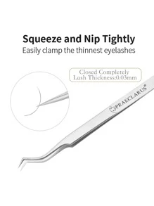 3pcs/Set Stainless Steel Eyelash Tweezers High Precision Professional False Eyelash Extension Tools Kit Including Oblique Tweezers And Straight Tweezers With Opp Bag Packaging For Beginners And Eyelash Technicians