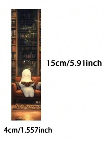 30 piezas Marcadores de libros con temática de fantasma de biblioteca leyendo, marcadores de libro decorados con páginas de papel, regalos creativos DIY para estudiantes, útiles escolares, de vuelta a clases