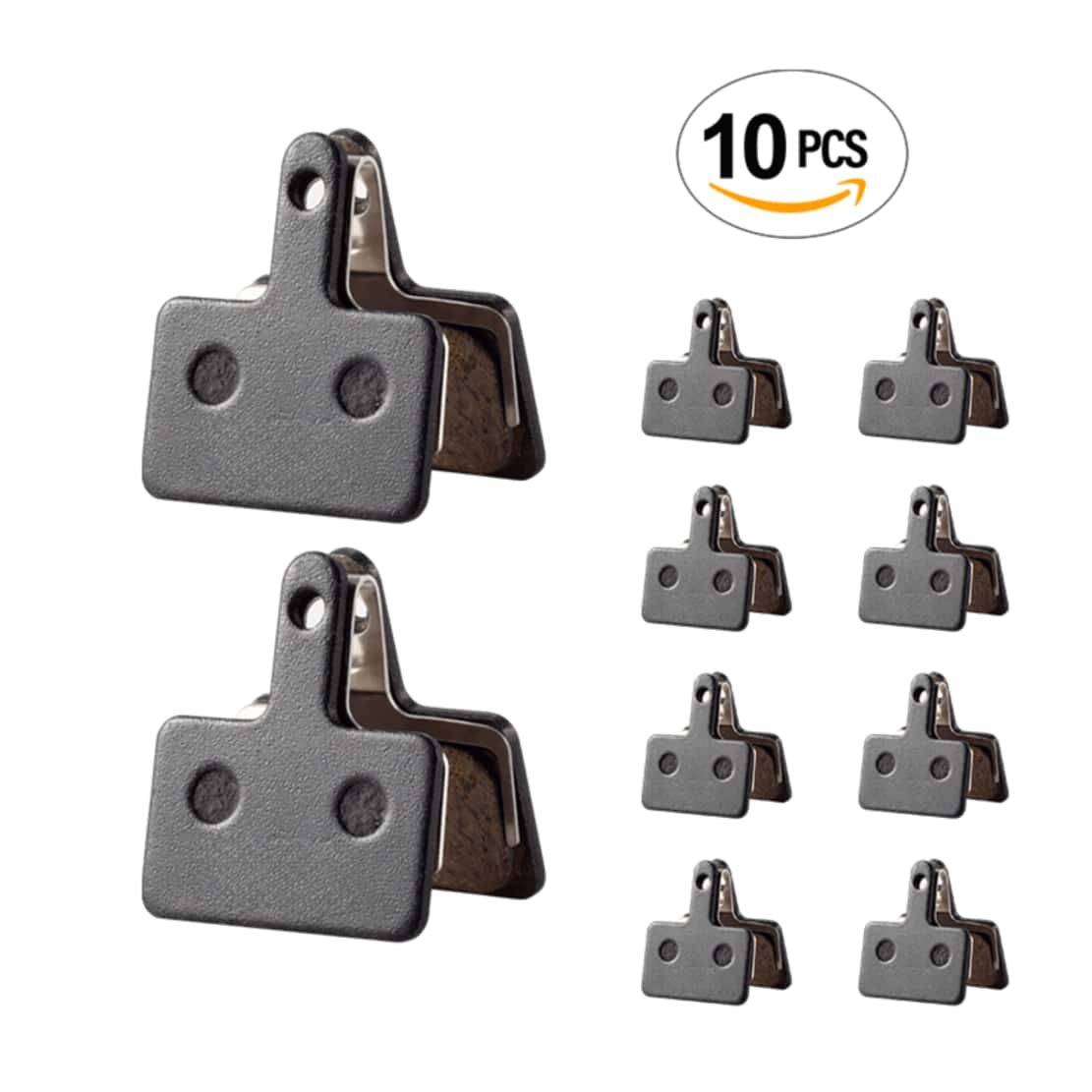 10 Juegos Balatas Shimano Semimetálicas Resina Pastillas de Freno de Disco Ringer Pastillas de Freno Polivalentes para Bicicleta de Montaña B01s Tektro Mt200 M315 M355 M395 - 10 piezas - Ver 1