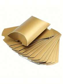 10 件纯色枕头盒，牛皮纸礼品包装盒，适用于婚礼、新娘送礼会、周年庆典、生日、节日派对礼品装饰 - 彩色 - 查看 8