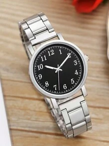 2pcs/Set New Couple Watch Set, Minimalist & Fashionable, Numeric Dial, Quartz Watches For Men & Women, Couple's Holiday Gift