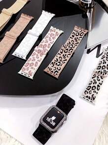 Elegante correa de nailon con estampado de leopardo compatible con Series 9/8/7/6/5/4/3/2/SE, compatible con 38/40/41mm y 42/44/45/49mm - Accesorio de pulsera de smartwatch con broche de seguridad