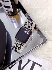 Elegante correa de nailon con estampado de leopardo compatible con Series 9/8/7/6/5/4/3/2/SE, compatible con 38/40/41mm y 42/44/45/49mm - Accesorio de pulsera de smartwatch con broche de seguridad