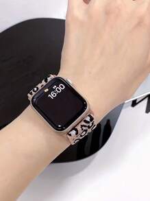 Elegante correa de nailon con estampado de leopardo compatible con Series 9/8/7/6/5/4/3/2/SE, compatible con 38/40/41mm y 42/44/45/49mm - Accesorio de pulsera de smartwatch con broche de seguridad