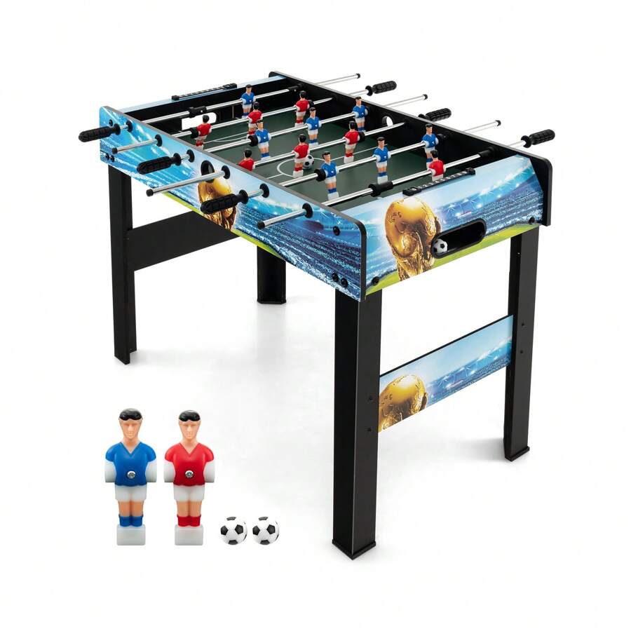 94cm Foosball Table Tabletop Soccer Game With Removable Legs Foosball Games Blue - Blue - View 1