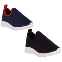 Kit 2 Boys' Casual Sneakers Easy To Fit Lightweight Soft Comfortable - 藍色 - 查看 11