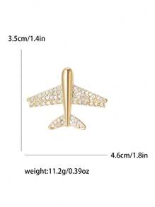 Strass Flugzeug Broschen für Frauen, unisex Email Flugzeug Anstecknadeln, Büro Party Freunde Geschenke Accessoires