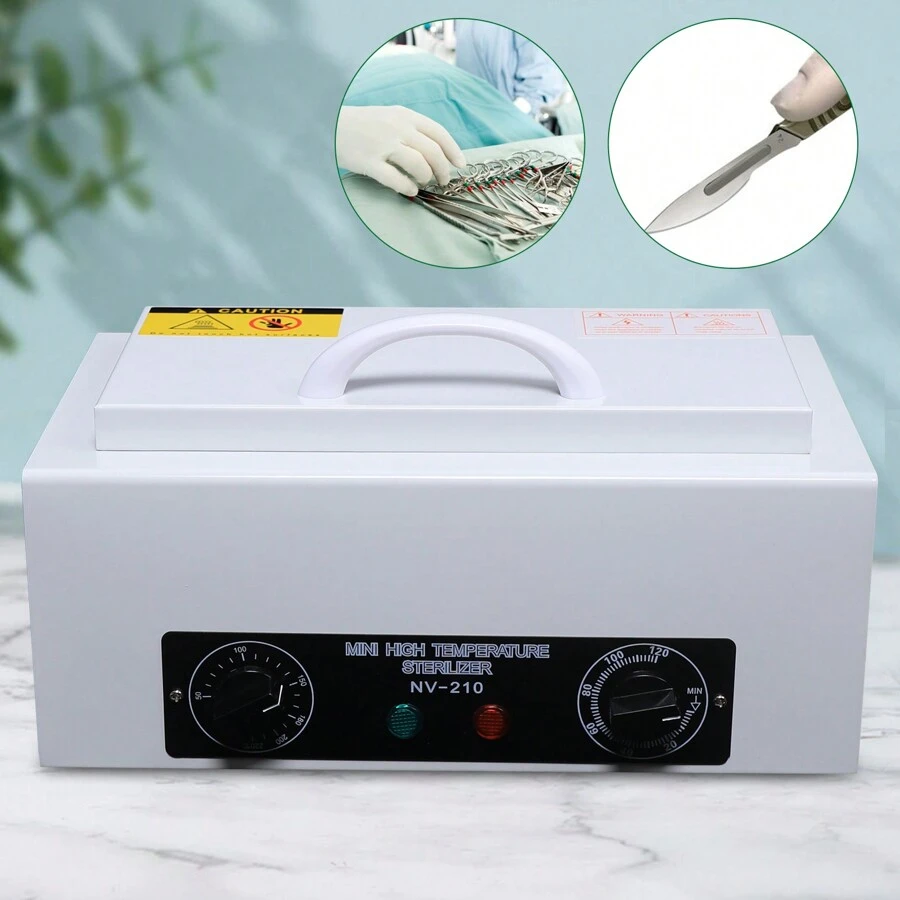 Rainaut 110V 300W Dry Heat Sterilizer Cabinet Autoclave Magnifier Tattoo Disinfect Salon Machine High-Temperature Disinfection Box, Metal Cleaning Box, Sterilizer Box 31*20.5*17.5cm/12.2*8.07*6.89in - Xem 1