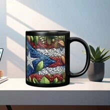 1 tazza da caffè in ceramica da 330 ml con manico, tazza con disegno sublimato unico, tazza nera solida, regalo originale, adatta per bevande calde o fredde come caffè freddo, whisky, succo. Ottima per Ognissanti, Natale, matrimonio, compleanno, San Valentino. - nero - Visualizzare 24
