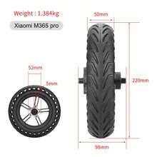 8.5" Honeycomb Runflat Tire Rear Wheel+Hub+Disc Brake Disc For M365 PRO/PRO2 - Black - View 4