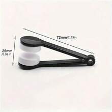 Kit de limpeza de óculos portátil 5 peças/conjunto - Inclui pano de microfibra e escova dupla face, limpador de óculos tamanho viagem
