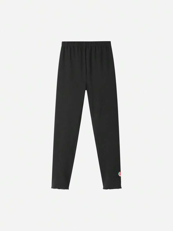 Annil Girls' Knitted Leggings In Children's Clothing, Elastic, Slim-Fitting, Versatile And Sweet Pants For Autumn.