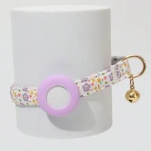 Colletto carino per animali domestici per Airtag, collare regolabile per cani piccoli e cuccioli, collana anti-smarrimento per gatti, morbido e traspirante