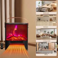 Electric Fireplace Heater For Indoor Use, 1500W Space Heater Fireplace W/ Remote