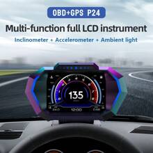 OBD2+GPS Digitale Auto Head-up-Anzeige Fahrtenschreiber Dualmodus Intelligenter Fahrzeugcomputer, Fehlercoderückstellung, Datenstromanzeige, Überschnellungsalarm, Geschwindigkeitsalarm, Auto Elektronisches Zubehör