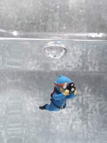 水下浮球潜水员水族箱装饰鱼缸配件装饰造景装饰 - 藍色 - 查看 2
