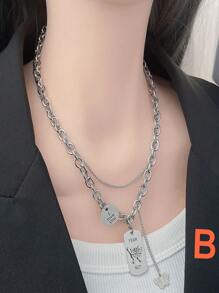 1 Pieza Nuevo Collar De Cadena Larga Simple Y Personalizado Para Otoño/invierno, Cadena De Suéter Estilo Punk Para Mujeres, Con Colgante De Borla