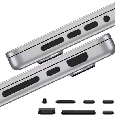 SDYIGOE 7 st/förpackning flera färger för Pro-dammproppar, skydd för Pro 14/16 tum, 2024-2021 släppt modell A2779/A2442/A2780/A2485, A3403 A3186 A3401 A3112 A3185, dammpropp för SD, laddningsport, hörlurar (för Pro-dammproppar)