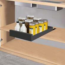 YIYIBYUS Kitchen Pull Out Cabinet Organizer Heavy Duty Retractable Pantry Shelves Sliding Drawer Storage Rack