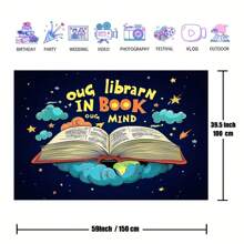Multi Functional Polyester Book Themed Photography Background - Perfect For World Day, Decoration, And Photo Booths - Multicolor - View 6