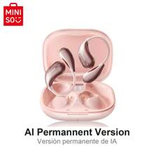 Miniso X33 AI Translation Wireless Earbuds Open Ear Earbuds, 35Hrs Playtime,On Ear Headphones Immersive Premium Sound Long Distance Connection Headset With Charging Case,Light-Weight Headphones Built-In Microphone - Pink - View 3