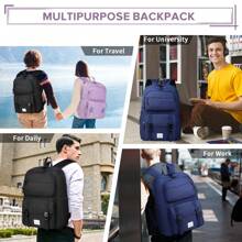 VASCHY Travel Backpack For Women Men, Waterproof Backpack Casual Daypack Back Pack ,Perfect For Back To School,First Day Of School,College,Middle School, High School,Workt - Purple - View 8