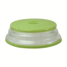 1 Pieza Tapa antisalpicaduras de silicona para microondas, Tapa colador de frutas y alimentos para microondas, Tapa para plato de microondas, Artículo esencial de cocina, Apto para lavavajillas, Tapa de microondas plegable mejorada, Tapa de bandeja de microondas plegable y ventilada, Protector contra salpicaduras de microondas, Cesta de lavado de verduras y frutas, Herramienta de cocina multifuncional - Multicolor - Ver 13