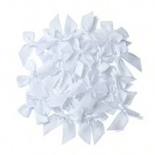 20pcs Solid Color Ribbon Bows & Flowers, Handmade DIY Hair Accessories, Suitable For Gift Wrapping, Phone Cases, Clothing Decorations - Multicolor - View 11