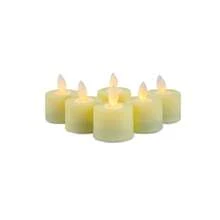 4 ou 6 velas de chá LED de Natal com pavio móvel e luz branca quente com controle remoto, temporizador de chama dançante realista, sala de bateria eletrônica falsa para dia dos namorados, decoração de casamento de ano novo